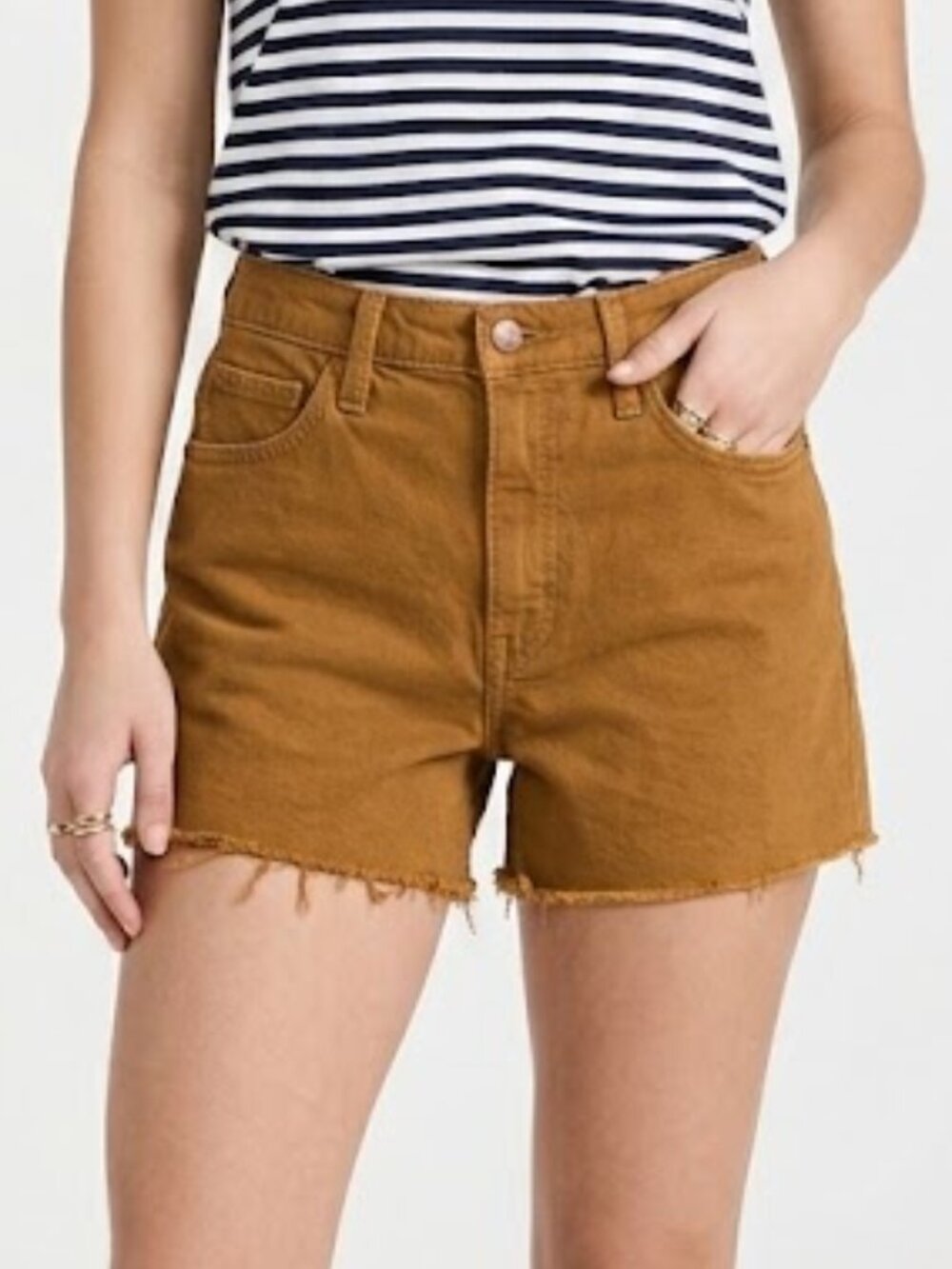 Universal Thread brown denim frayed shorts size 32/14